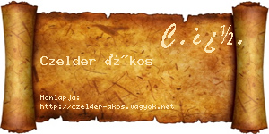 Czelder Ákos névjegykártya
